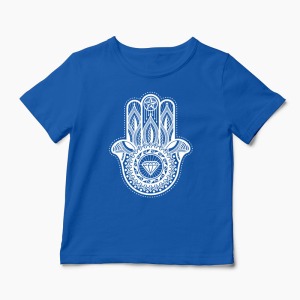 Tricou Personalizat Hamsa Hand - Copii-Albastru Regal